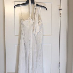 Brand New White Maxi Halter Dresd